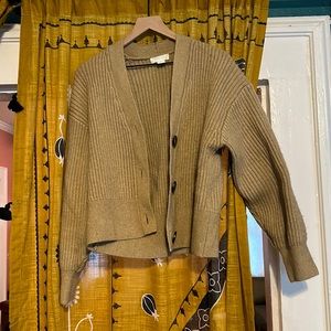 H&M brown buttons down sweater